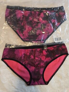 1 Torrid Curve 0 (L-XL) Pink & Black Tie-Dye Hipster Bikini Briefs Panty